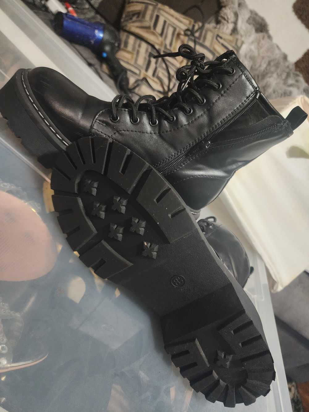 Women's Black Combat Boots